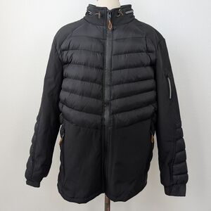Platini Men's Classic Black Puffer Jacket